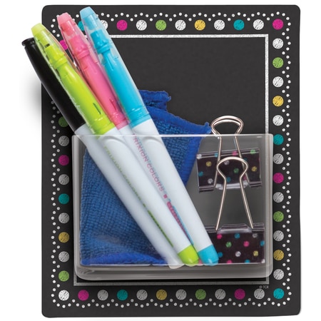 TEACHER CREATED RESOURCES Chalkboard Brights Clingy Thingies® Storage Pockets, PK3 TCR77377